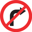 Interdiction d'obliquer à droite