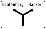 Indicateur de direction avancé sur route secondaire