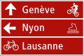 Indicateur de direction en forme de tableau destiné à plusieurs cercles d'usagers